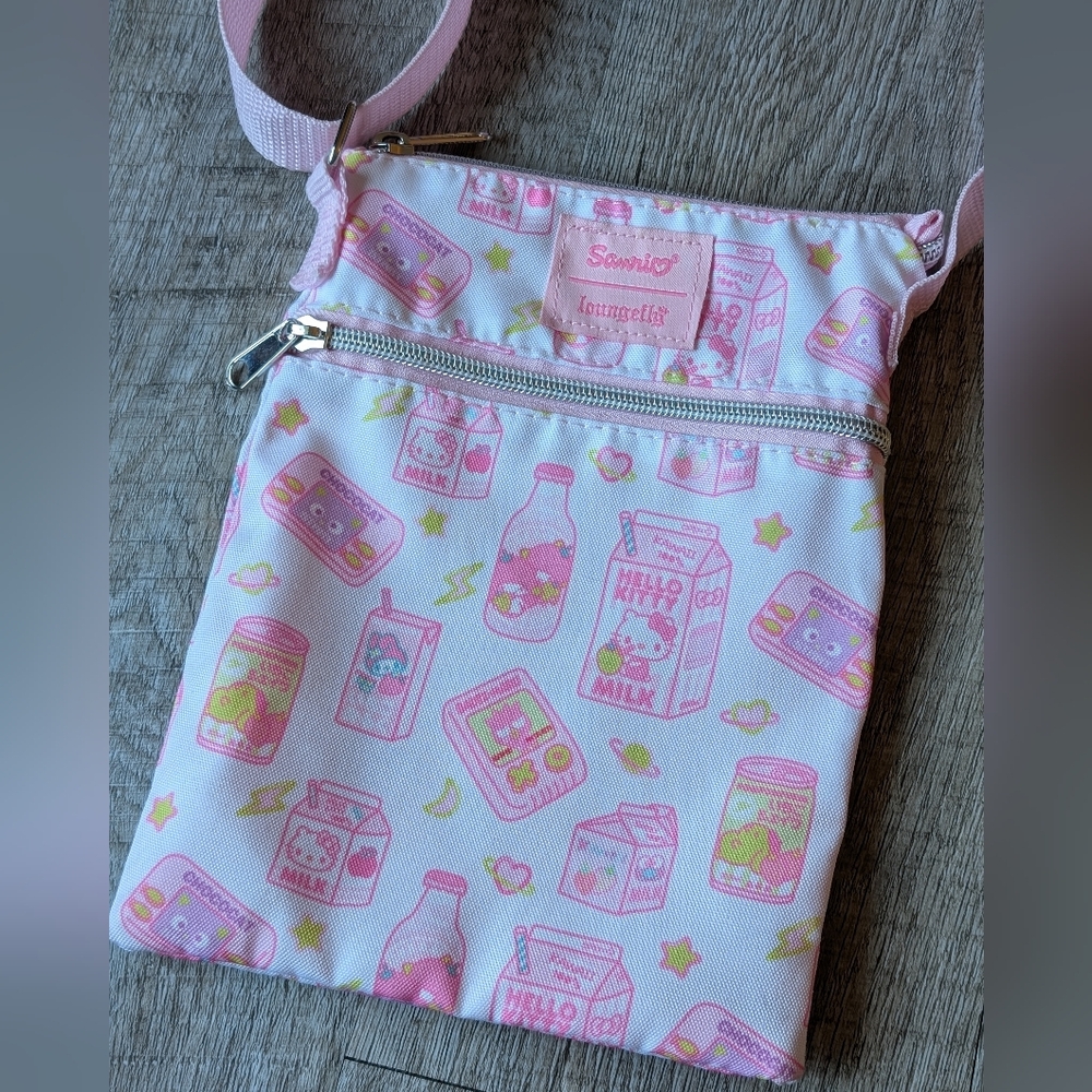Loungefly Hello Kitty And Friends Beverages Passport Crossbody Bag Sanrio